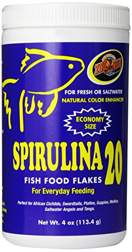 Zoo Med Spirulina 20 플레이크 피시 푸드, 4 온스